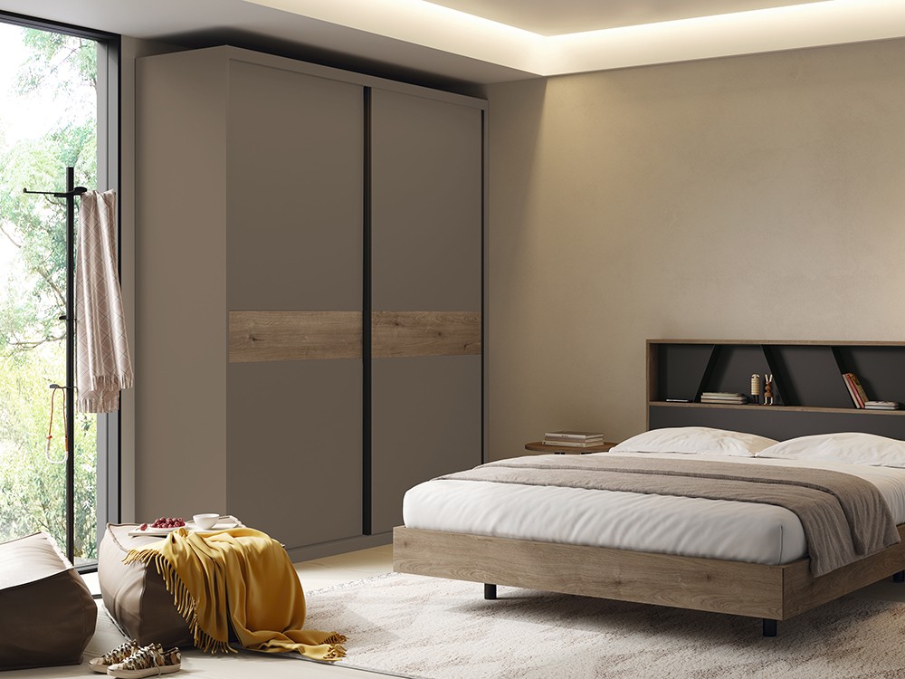 Armario con dos puertas correderas Kalm 02 de Mobenia - 4