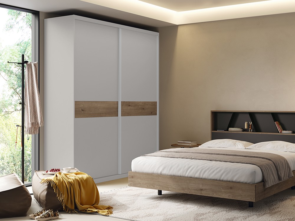 Armario con dos puertas correderas Kalm 02 de Mobenia - 5