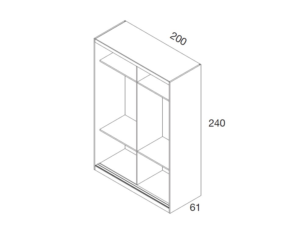 Armario con dos puertas correderas Kalm 02 de Mobenia - 9
