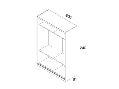 Armario dos puertas correderas interiores Kalm 04 de Mobenia - 3