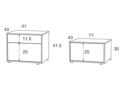 Cama con cabecero alistonado Hima y aro Sim puedes añadir las mesitas Flat en acabado laminado Kalm 12 de Mobenia - 5