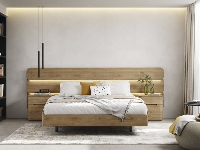 Cama Dodó con led y aro Dover en acabado laminado Kalm 16 de Mobenia - 2