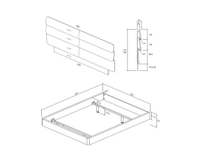 Cama Dodó con led y aro Dover en acabado laminado Kalm 16 de Mobenia - 3