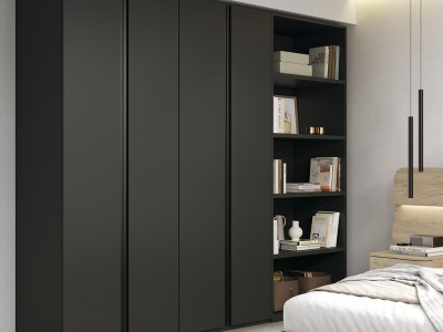Armario Lisa con cuatro puertas y módulo estantería Kalm 16 de Mobenia - 1