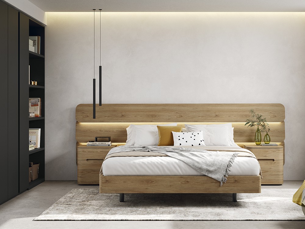 Armario Lisa con cuatro puertas y módulo estantería Kalm 16 de Mobenia - 2