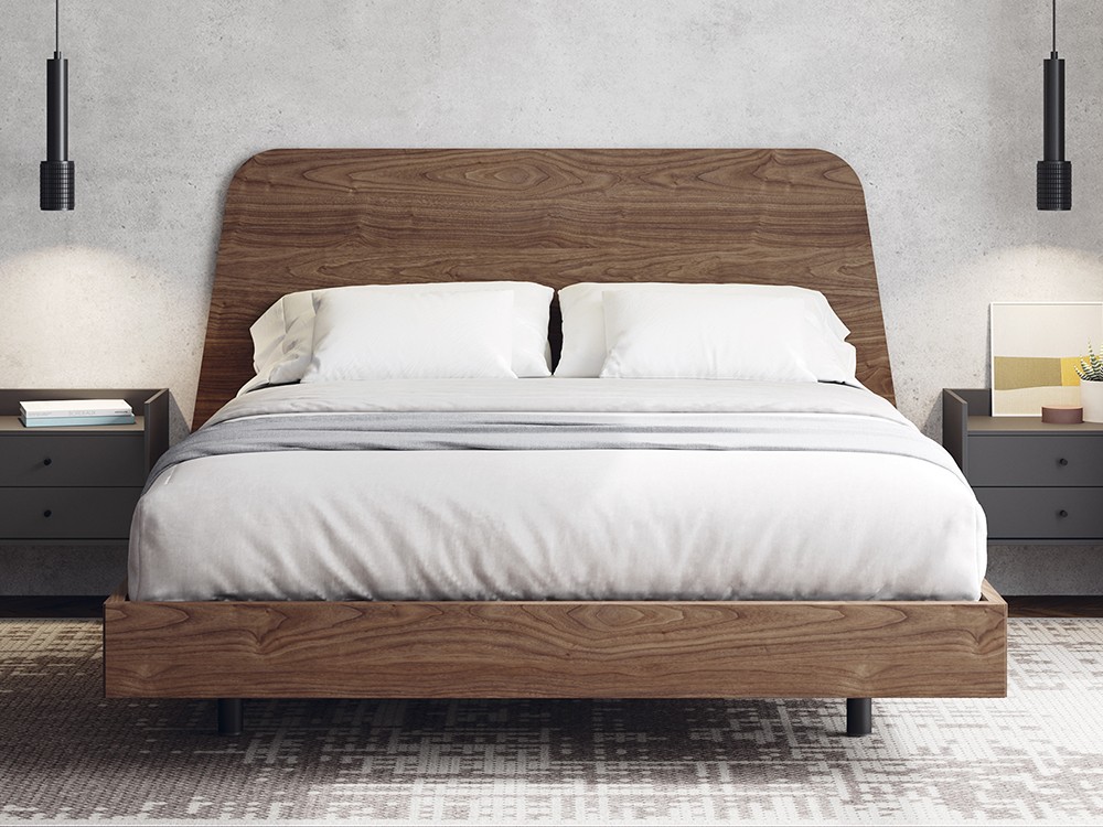 Cama con cabecero Trapez y aro sim Kalm de Mobenia - 2