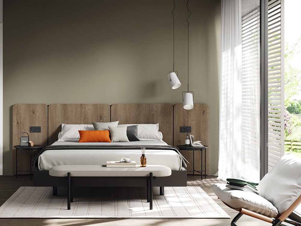 Cama Ona Wood con aro Sim Kalm 23 de Mobenia - 1