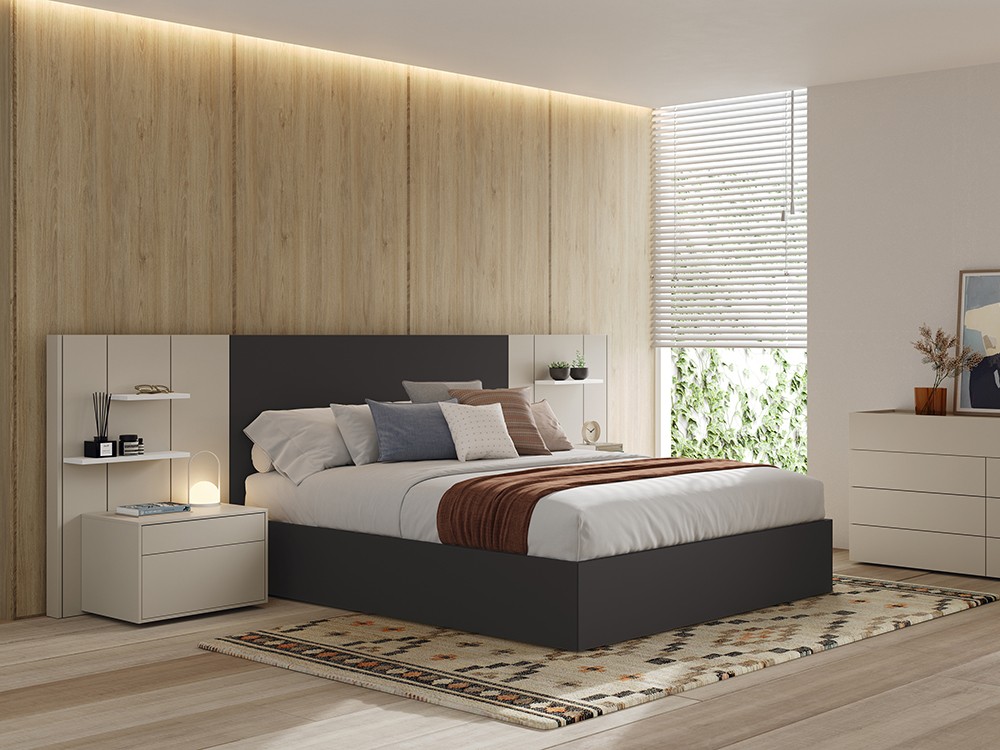 Cama cabecero Pars con arcón Sim max Kalm 27 de Mobenia - 3