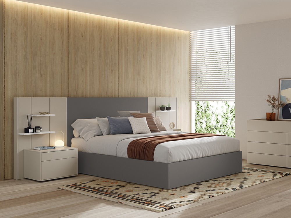 Cama cabecero Pars con arcón Sim max Kalm 27 de Mobenia - 5