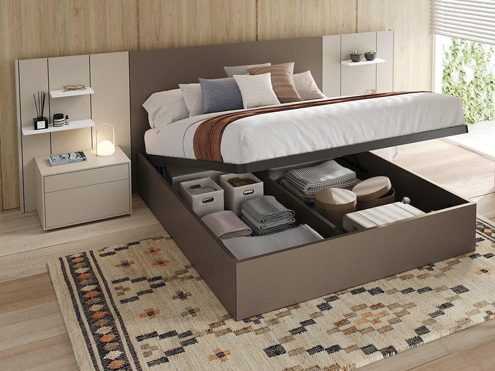 Cama cabecero Pars con arcón Sim max Kalm 27 de Mobenia - 2