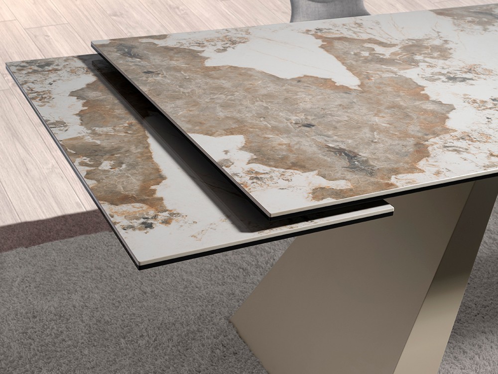 Mesa de comedor extensible 1124 con sobre porcelánico de Ángel Cerdá - 2