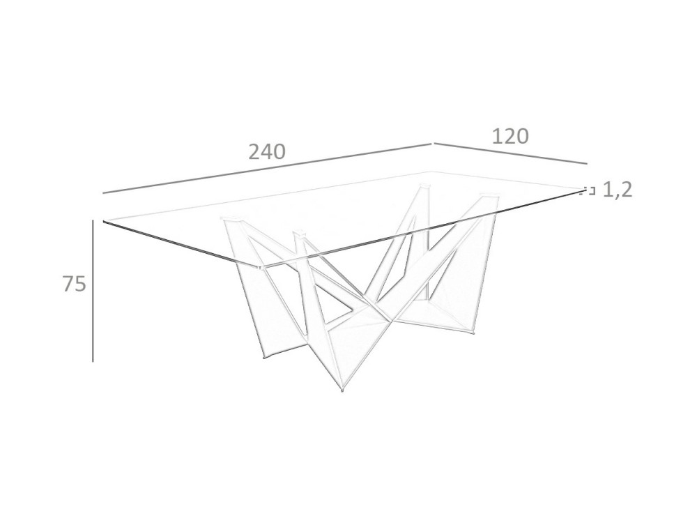 Mesa de comedor de cristal 1128 Ángel Cerdá - 9