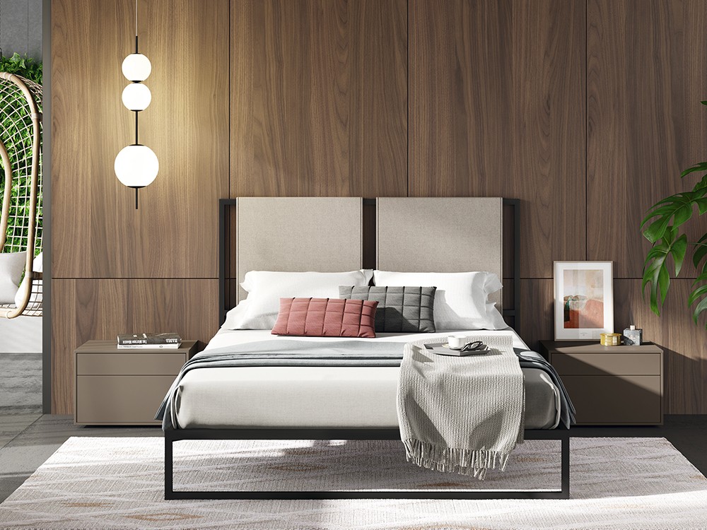 Mesita de noche con dos cajones Flat Kalm de Mobenia - 2