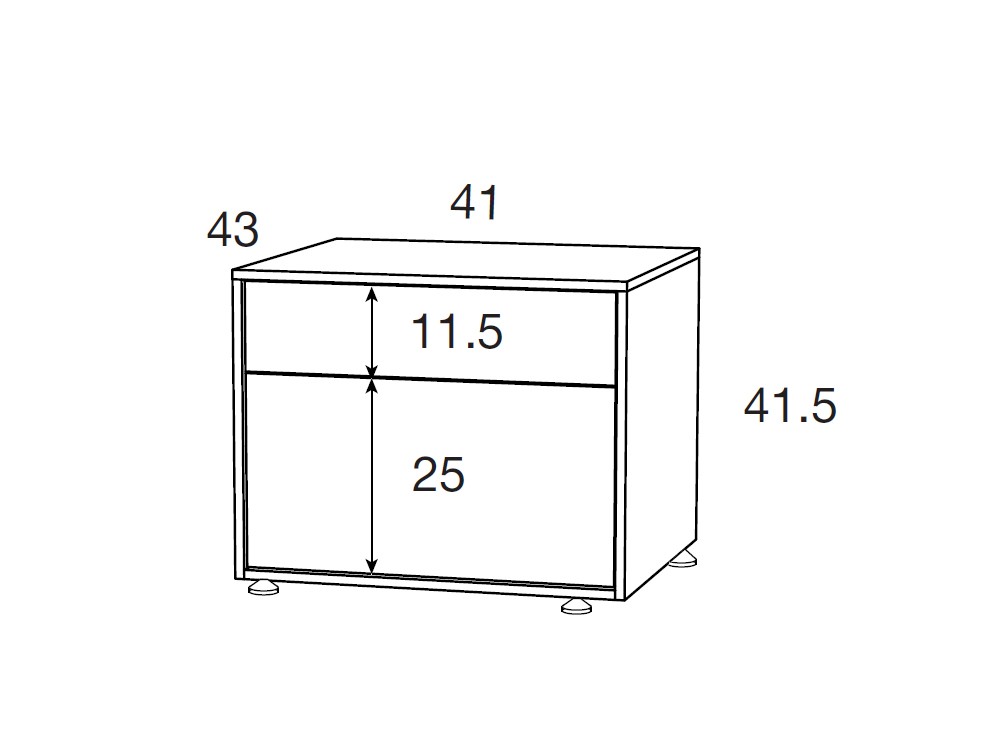 Mesita de noche con dos cajones Flat Kalm de Mobenia - 6