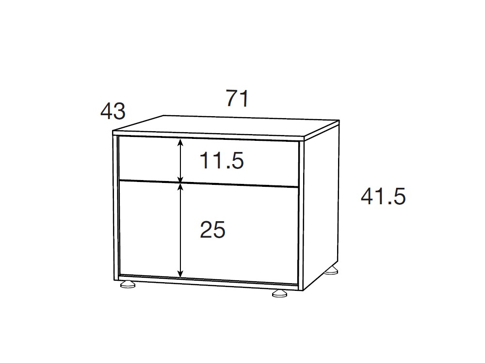 Mesita de noche con dos cajones Flat Kalm de Mobenia - 9