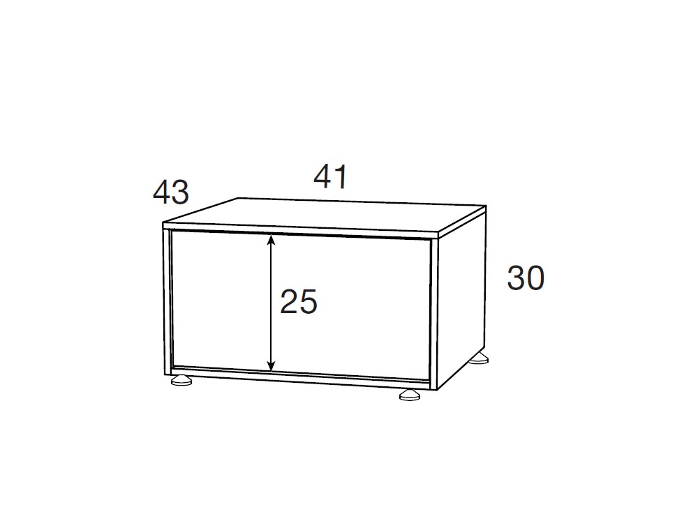 Mesita de noche 1 cajón Flat Kalm de Mobenia - 4
