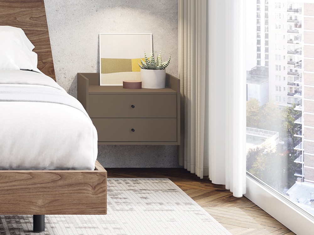 Mesita de noche suspendida Box Kalm de Mobenia - 6