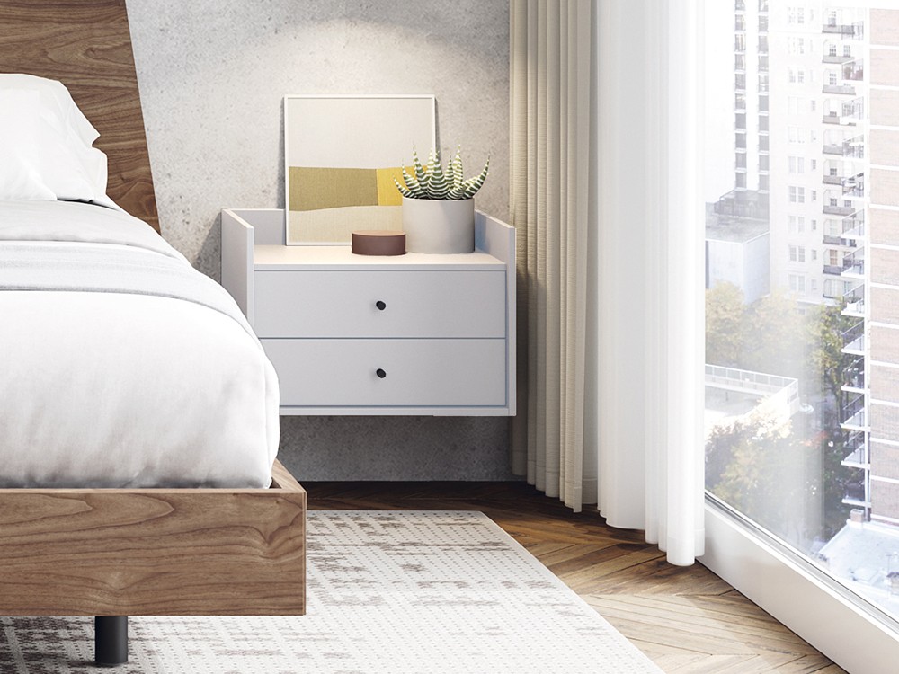 Mesita de noche suspendida Box Kalm de Mobenia - 9