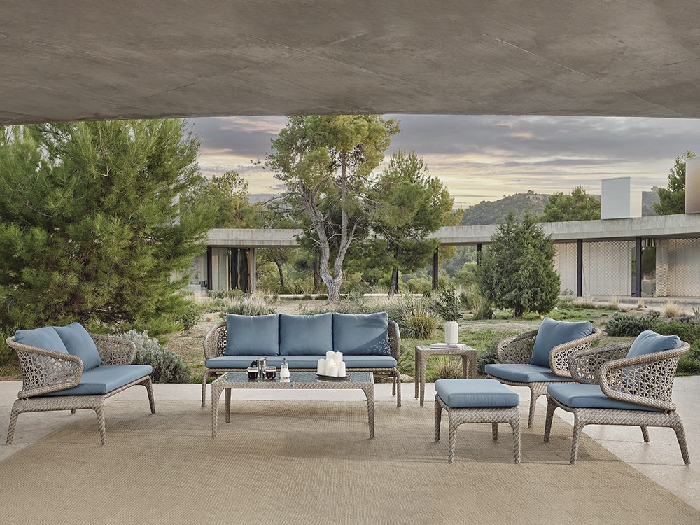 Sillón de exterior Journey con cojines tapizados de Skyline - 11