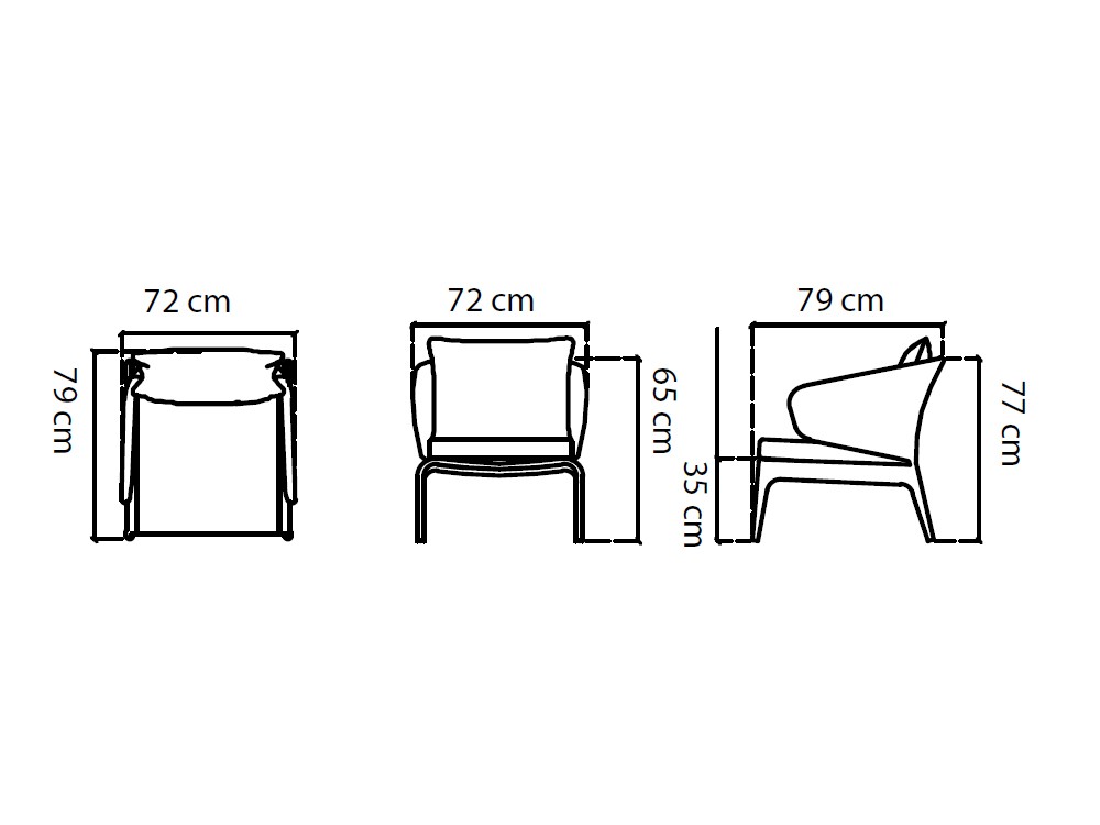 Sillón de exterior Journey con cojines tapizados de Skyline - 9