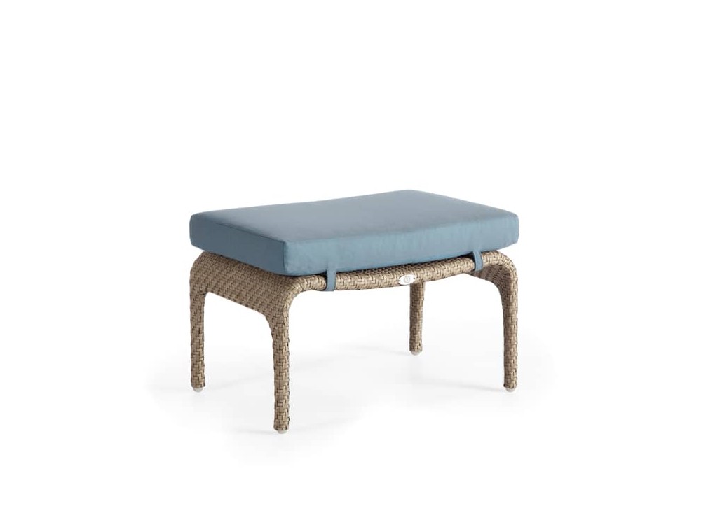 Otomán Journey con cojín tapizado en tejido panama de Skyline - 3