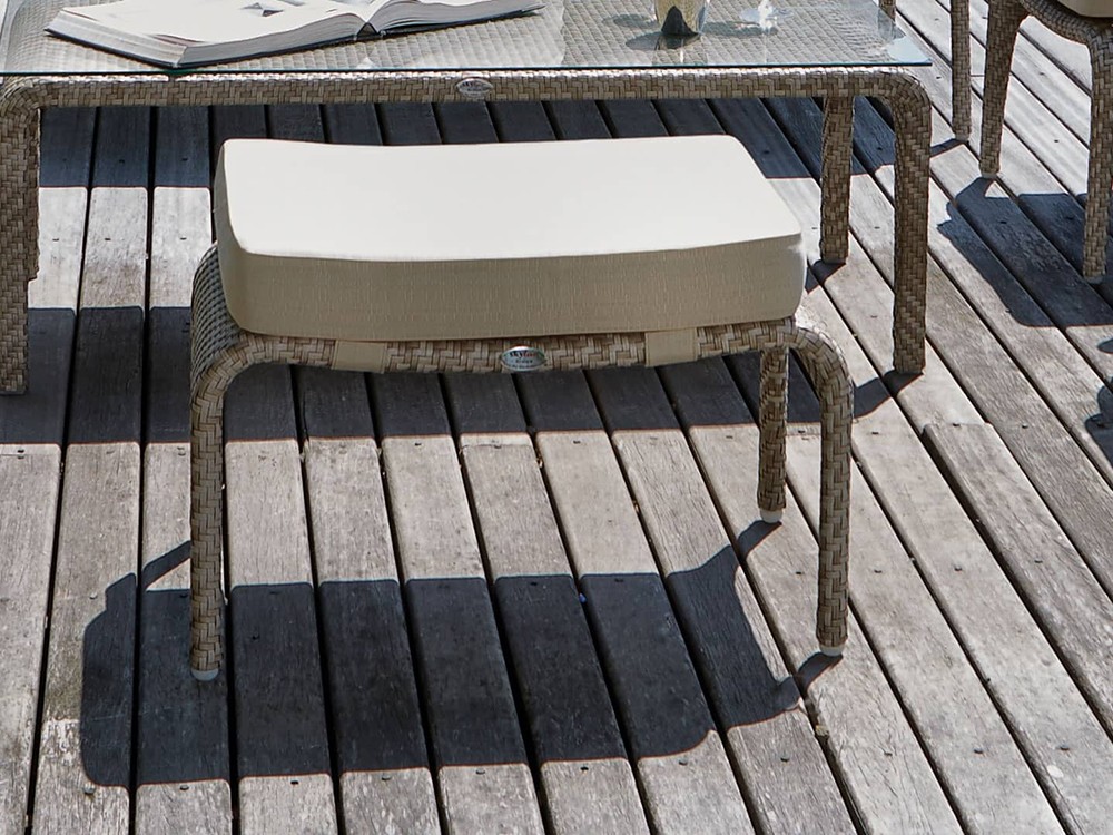 Otomán Journey con cojín tapizado en tejido panama de Skyline - 6