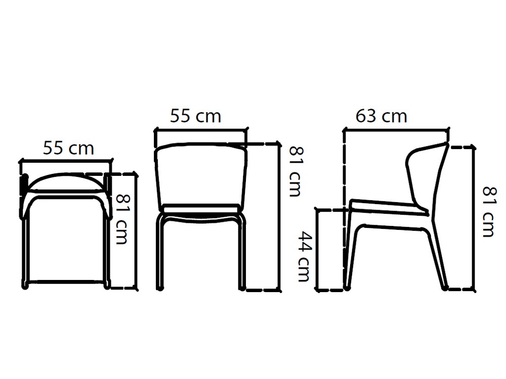 Silla de comedor exterior Journey con cojín tapizado de Skyline - 7