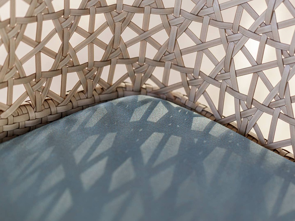 Taburete alto Journey con cojín tapizado de Skyline - 7