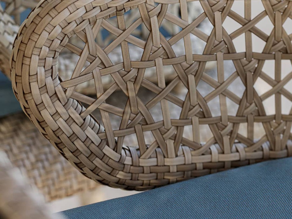 Taburete alto Journey con cojín tapizado de Skyline - 9