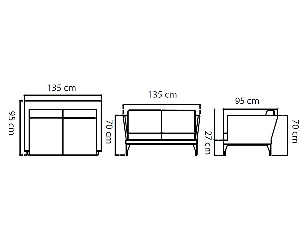 Sofá de dos o tres plazas para salón exterior en fibra trenzada Brafta de Skyline - 8