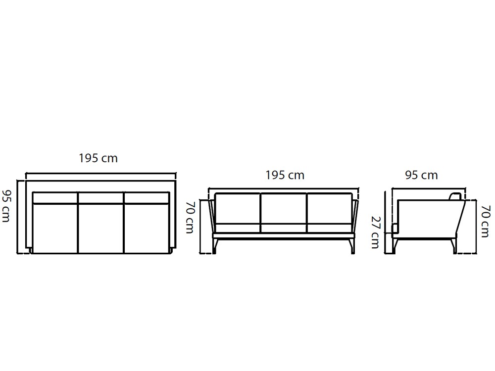 Sofá de dos o tres plazas para salón exterior en fibra trenzada Brafta de Skyline - 9