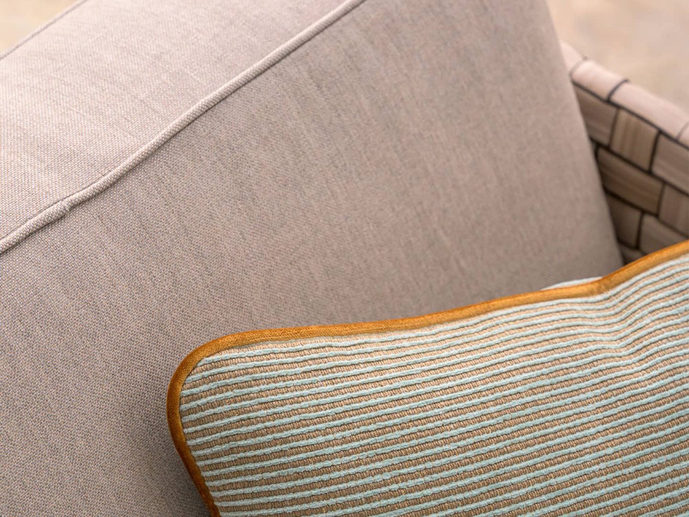 Sillón  de fibra sintética con cojines tapizados para salón exterior Brafta de Skyline - 11