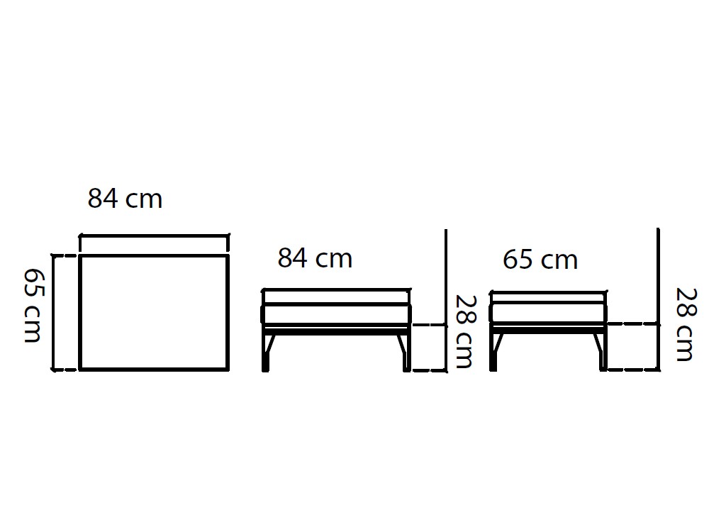 Otomán de aluminio blanco y fibras sintética con cojín tapizado Brafta de skyline - 6