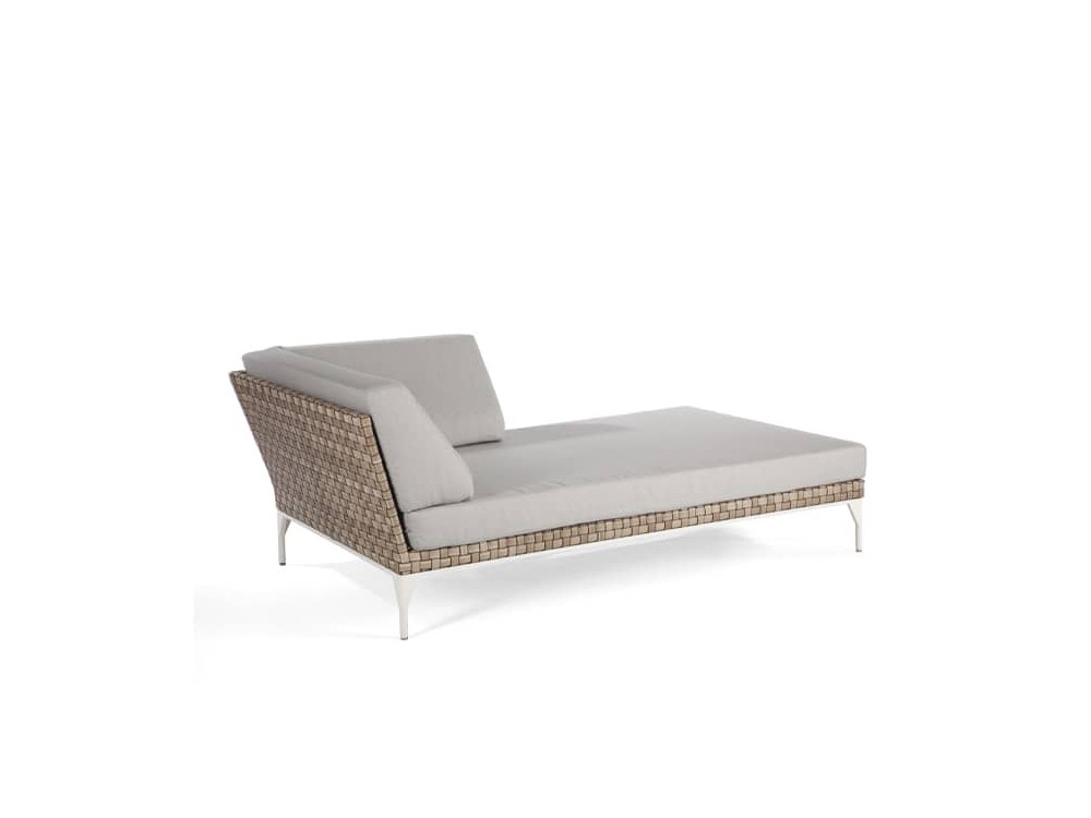 Chaiselongue de exterior de aluminio y fibra sintética con cojines Brafta de Skyline - 3