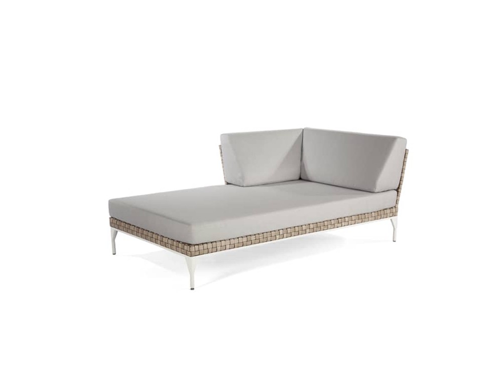 Chaiselongue de exterior de aluminio y fibra sintética con cojines Brafta de Skyline - 4