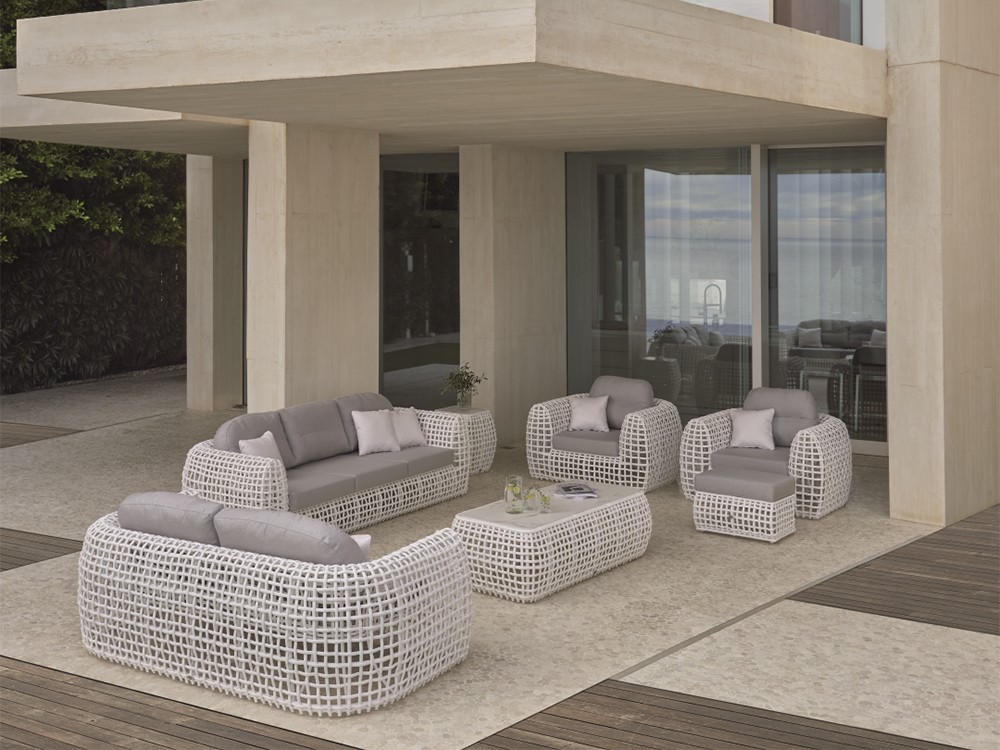 Sofá de dos o tres plazas de fibra sintética Dynasty de Skyline - 1