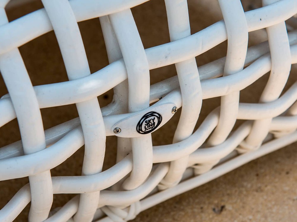 Mesa de centro de aluminio y fibra sintética con sobre porcelánico Dynasty de Skyline - 12