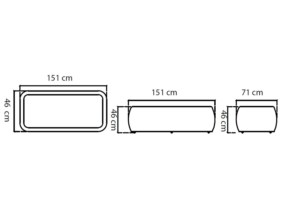 Mesa de centro de aluminio y fibra sintética con sobre porcelánico Dynasty de Skyline - 8