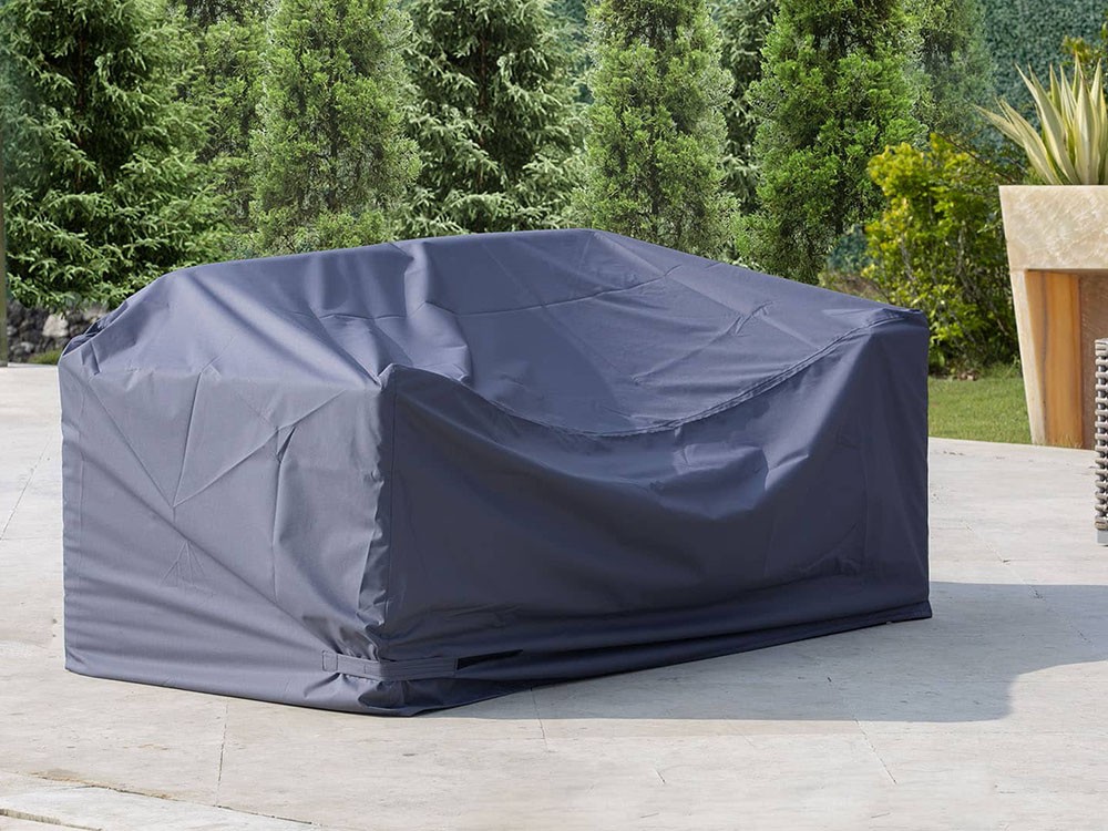 Sofá modular exterior de aluminio con cuerda trenzada y cojines tapizados Ona de Skyline - 16