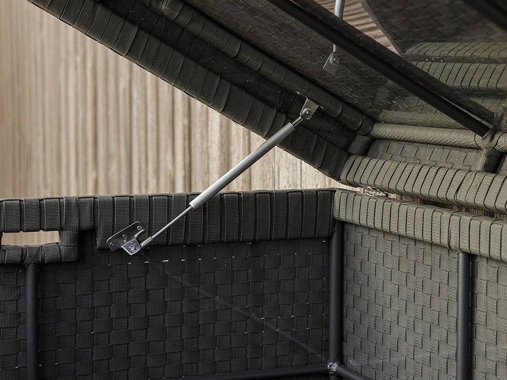 Baúl de aluminio y tiras de cuerda trenzada Ona de Skyline - 3