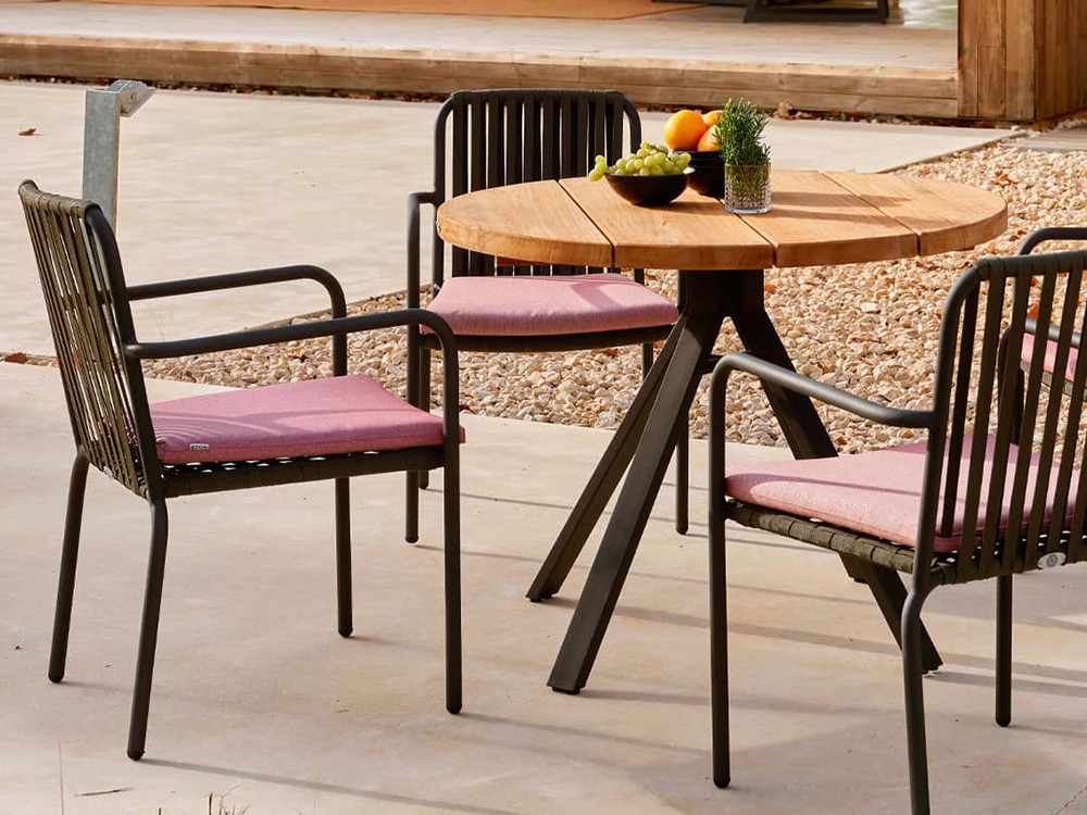 Mesa cuadrada o redonda de teca Alaska