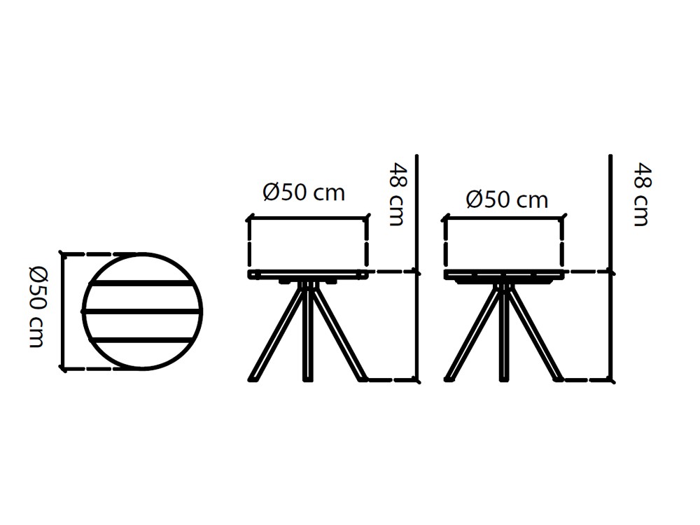 Mesa auxiliar redonda o cuadrada de teca y aluminio Alaska de Skyline Design - 11