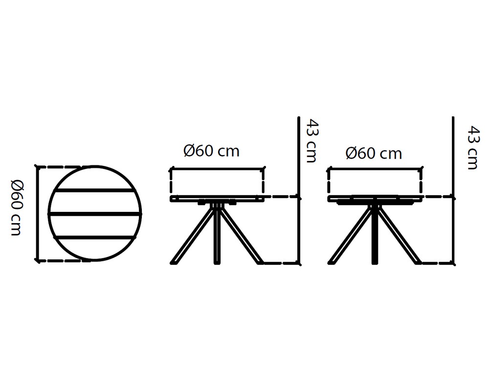 Mesa auxiliar redonda o cuadrada de teca y aluminio Alaska de Skyline Design - 12