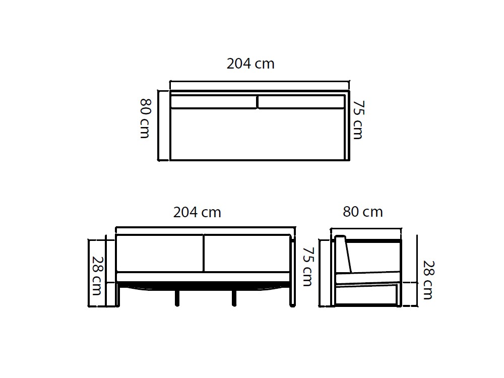 Sofá modular de aluminio y cintas de poliéster con madera de teca Horizon de Skyline Design - 8