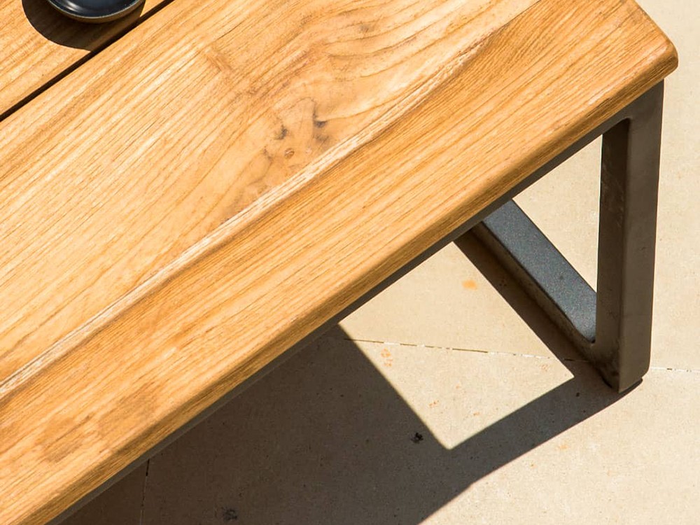 Mesa de centro teca y aluminio Horizon de Skyline Design - 10