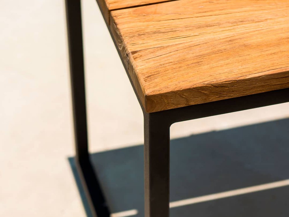 Mesa auxiliar de madera de teca y aluminio  Nautic de Skyline Design - 6
