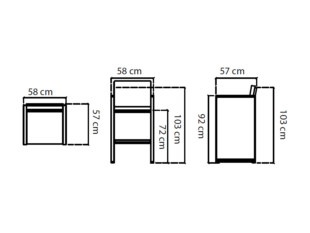 Taburete de aluminio y cinta con madera de teca Horizon de Skyline Design - 5