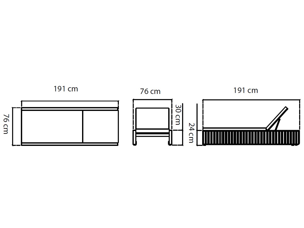 Tumbona de aluminio y cinta Horizon de Skyline Design - 5