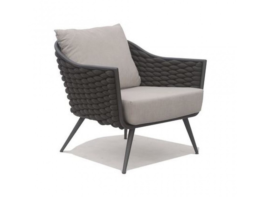 Sillón de exterior de aluminio y cuerda trenzada Serpent de Skyline Design - 2