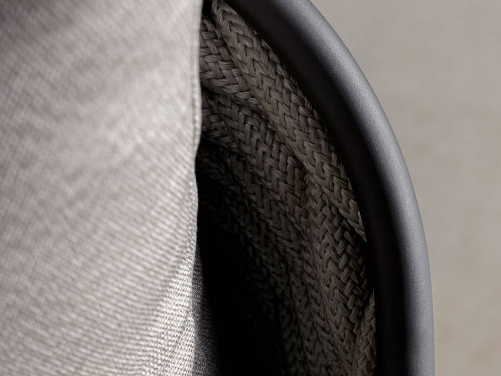 Sofá para salón exterior de 2 o 3 plazas de aluminio y cuerda trenzada con asientos tapizados Serpent de Skyline Design - 13